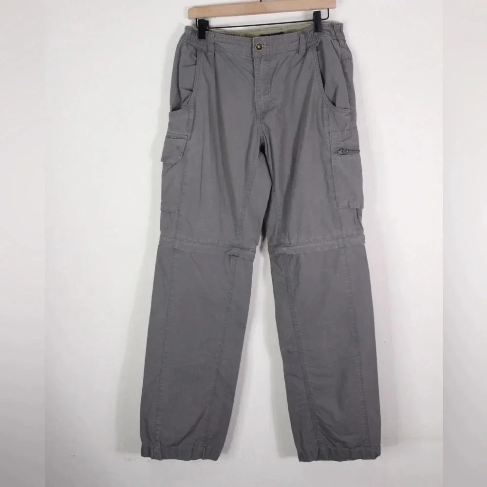 C&A Canda Straight Leg Convertible Pants Men's 33x32 Gray‎ Cargo Workwear